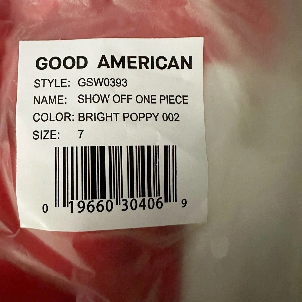 Good American Show Off One Piece Swimsuit Bright Poppy